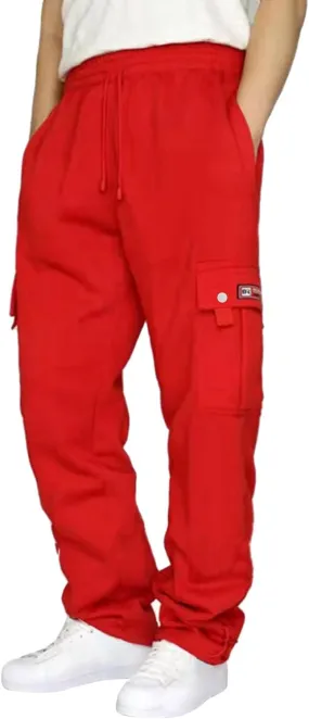 Baggy Cargo Pants Men Casual Elastic Drawstring Work Hiking Pants Straight Stretch Outdoor Jogger with Pockets