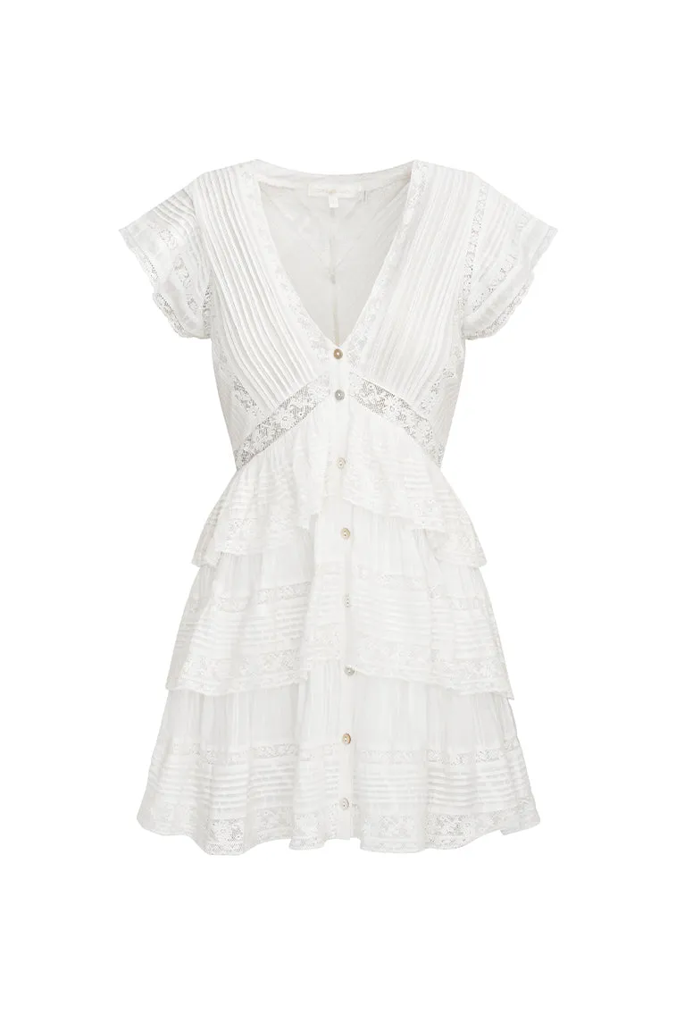 Binselle Flutter Sleeve Mini Dress