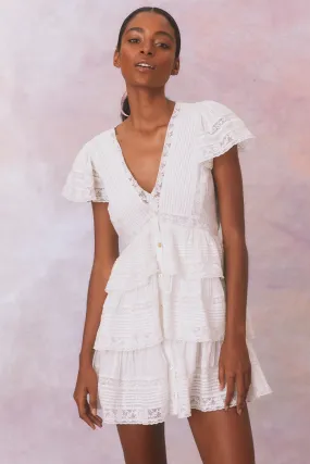 Binselle Flutter Sleeve Mini Dress
