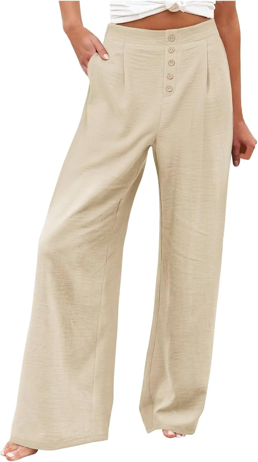 Cargo Pants for Women Women High Waist Casual Work Business Casual High Waisted Dressy Pants Flowy Trousers Office