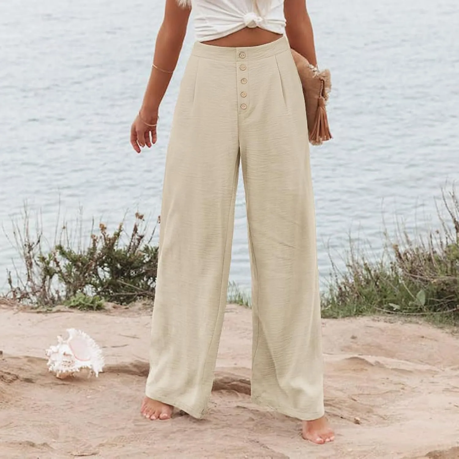 Cargo Pants for Women Women High Waist Casual Work Business Casual High Waisted Dressy Pants Flowy Trousers Office