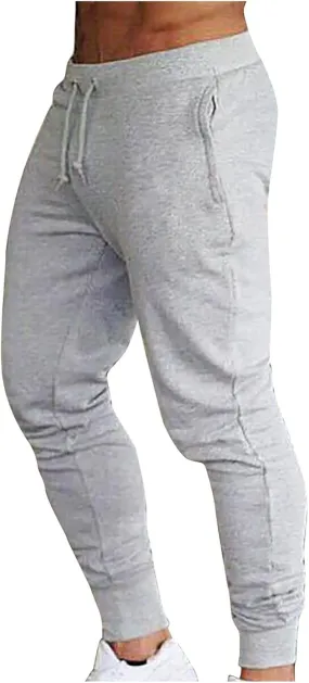 Casual Sweatpants for Men Mens Casual Hip Hop Pants Solid Color Track Cuff Workout Pants with Lightweight Sweatpants