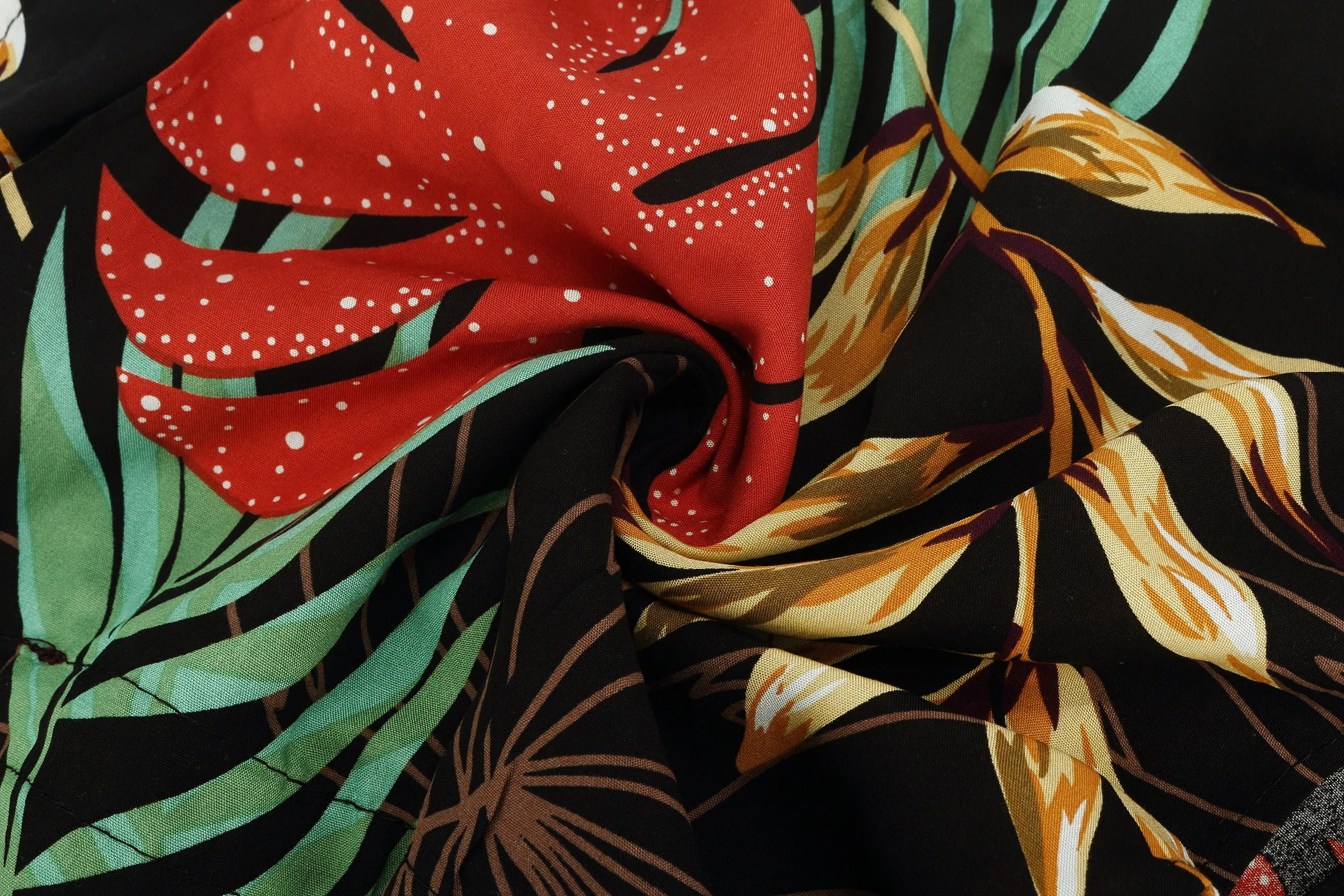 Coverup Nikki Belt Monstera Fern Black