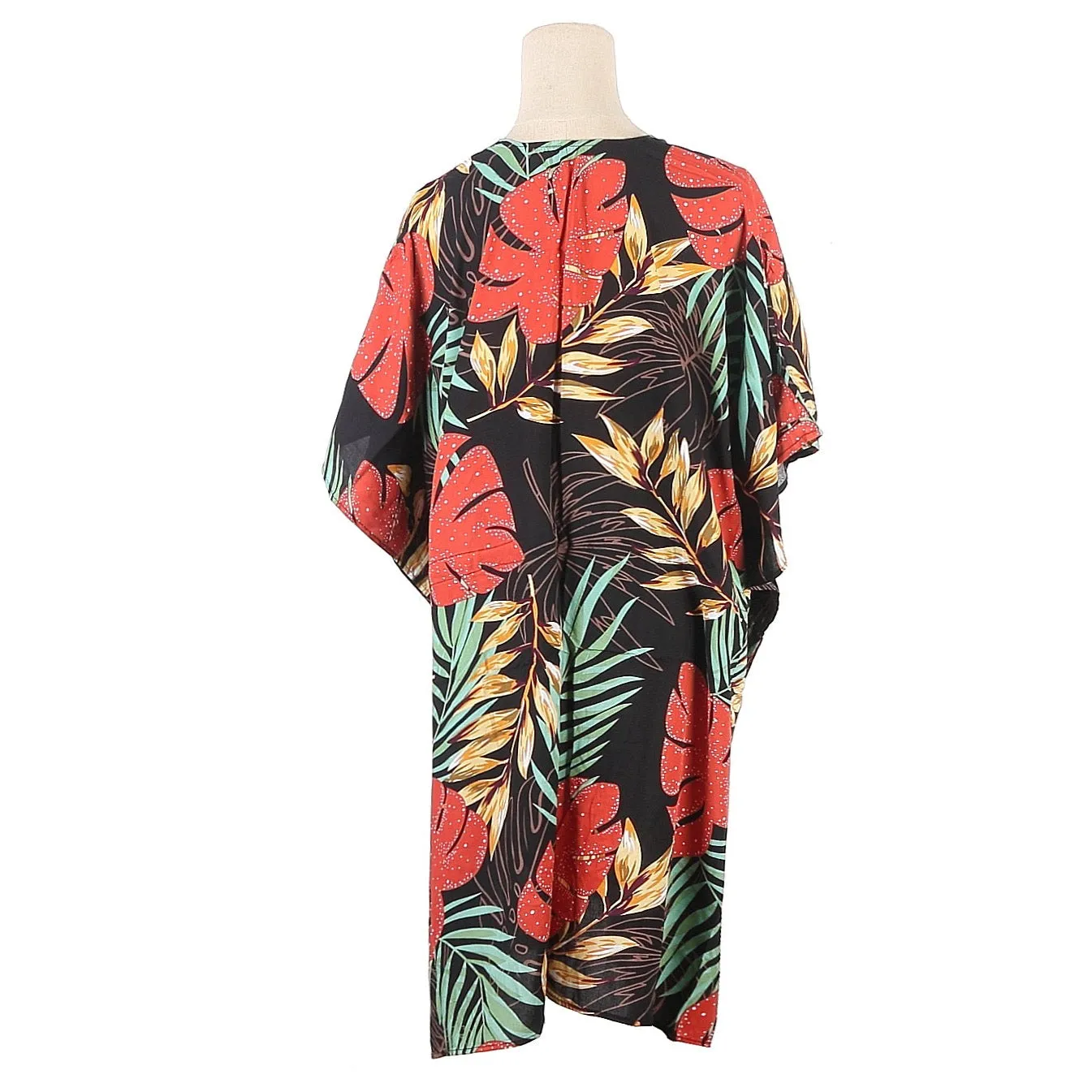Coverup Nikki Belt Monstera Fern Black