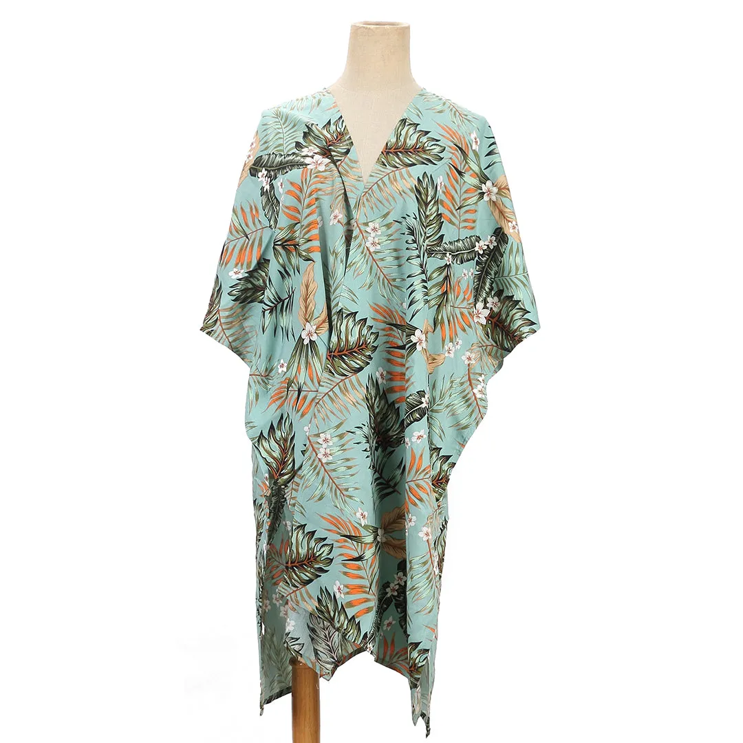 Coverup Nikki Monstera Fern Teal