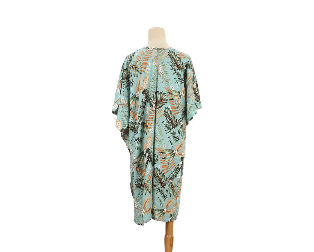 Coverup Nikki Monstera Fern Teal