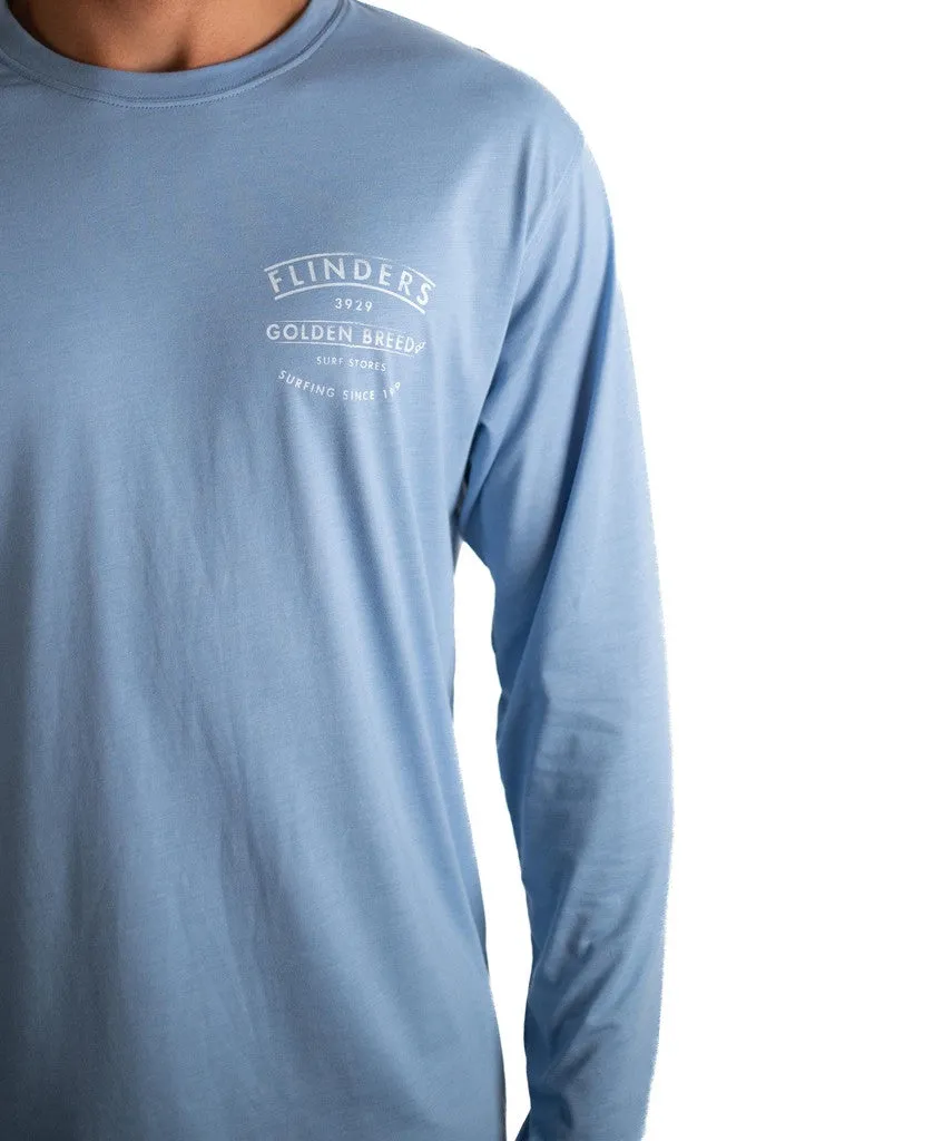 Flinders Boards LS Tee | Sea Blue Marle