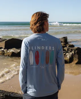 Flinders Boards LS Tee | Sea Blue Marle
