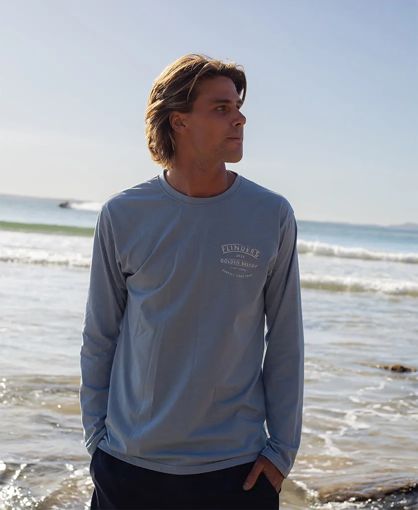 Flinders Boards LS Tee | Sea Blue Marle