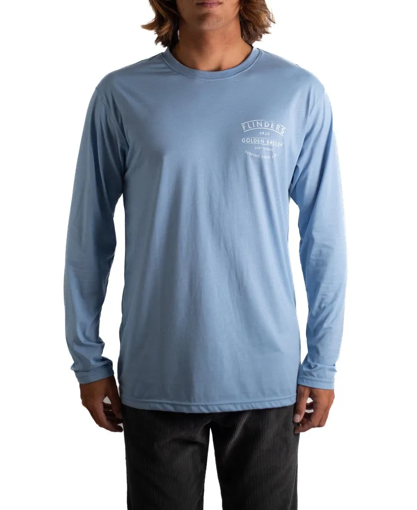Flinders Boards LS Tee | Sea Blue Marle