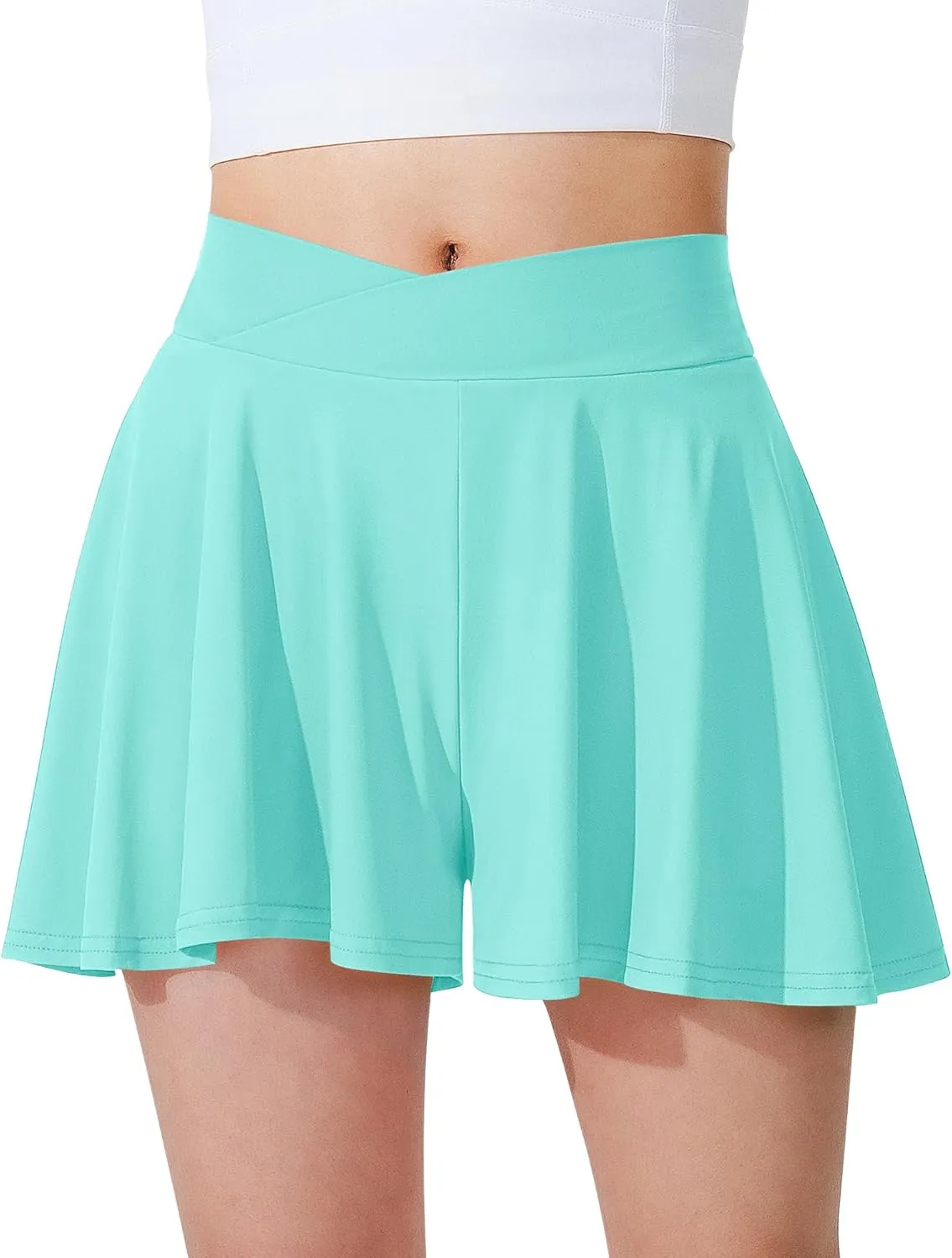 Girls Flowy Shorts Butterfly Shorts with Liner 2-in-1 Athletic Tennis Running Gym Shorts with Pockets for Kids