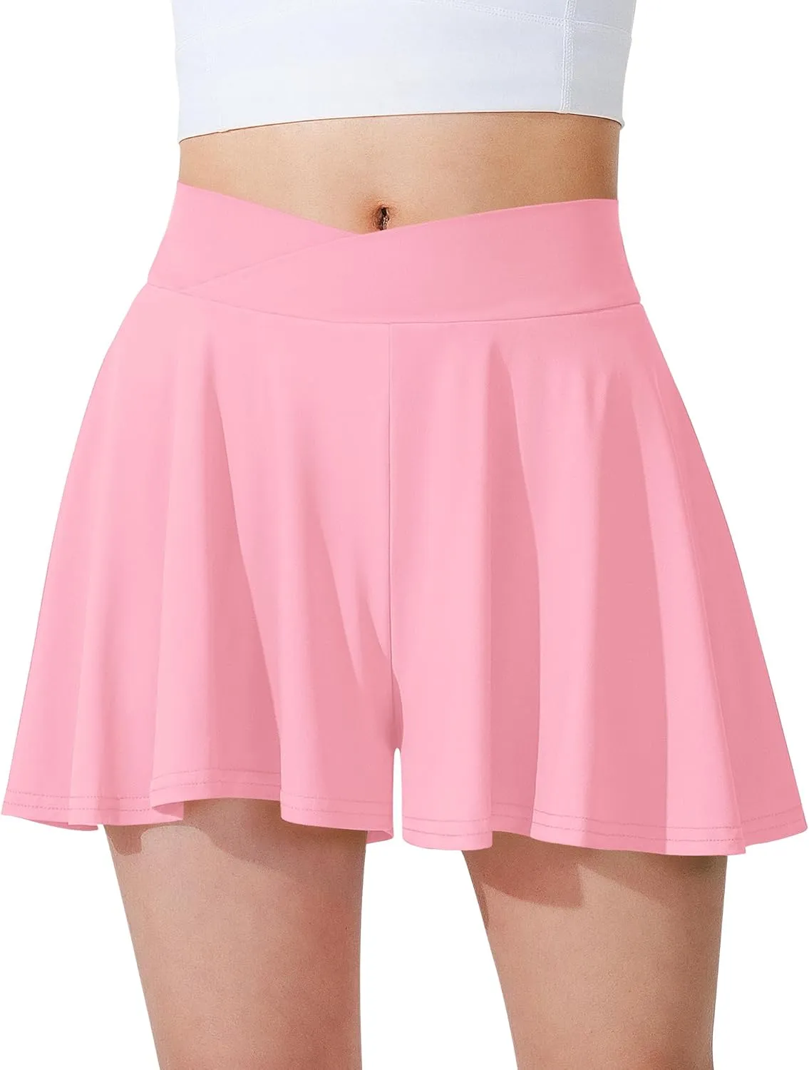 Girls Flowy Shorts Butterfly Shorts with Liner 2-in-1 Athletic Tennis Running Gym Shorts with Pockets for Kids