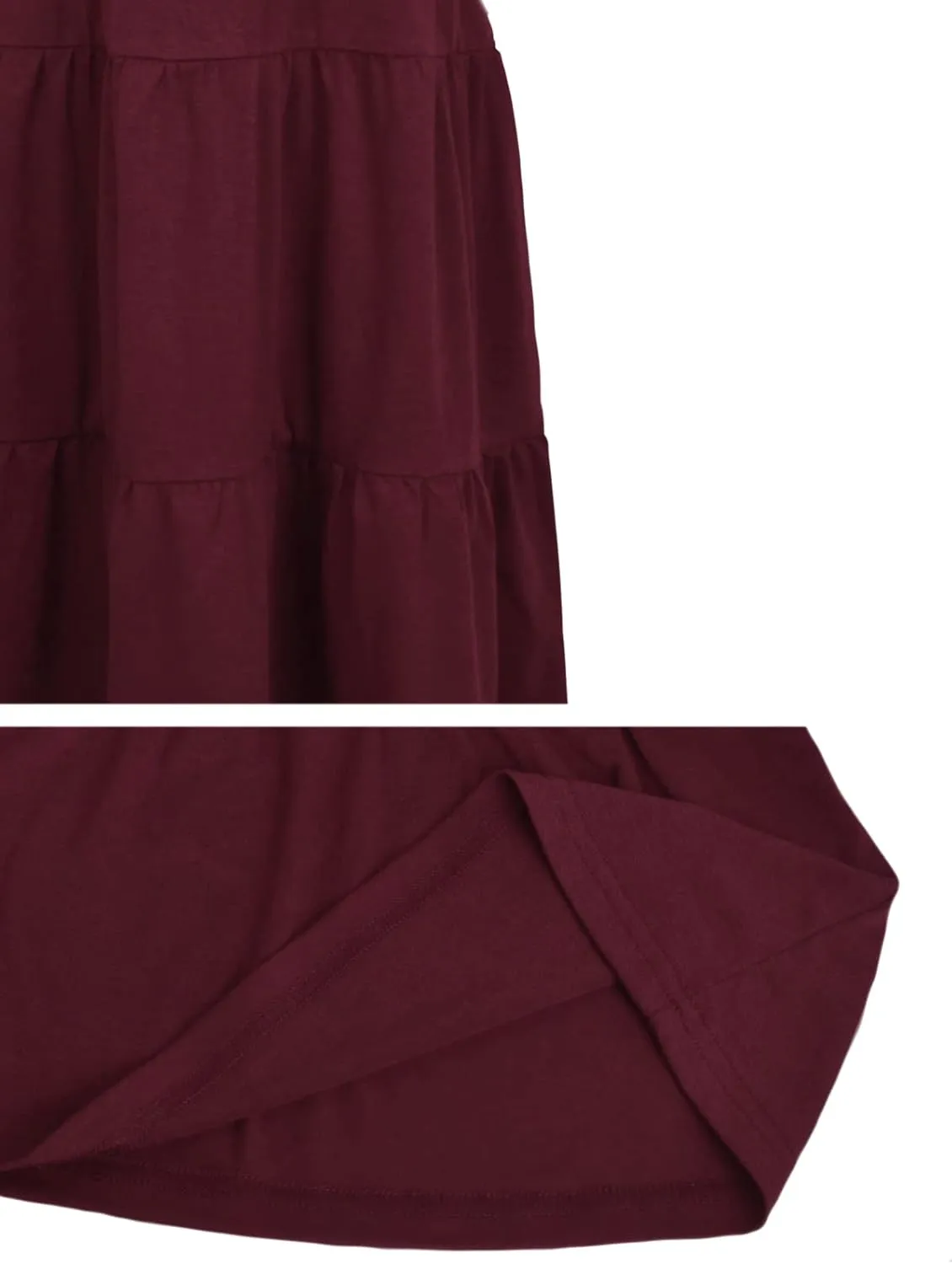 Girls Flutter Long Sleeve Casual Stretchy Tiered Flowy Maxi Fall Dress for Church 5-11 Years