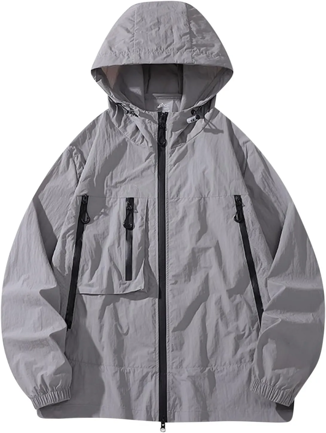 Mens & Womens Sun Jacket UPF 50  Hoodie Zip UV Protection Summer Athletic Track Jacket Cooling Lightweight Raincoat
