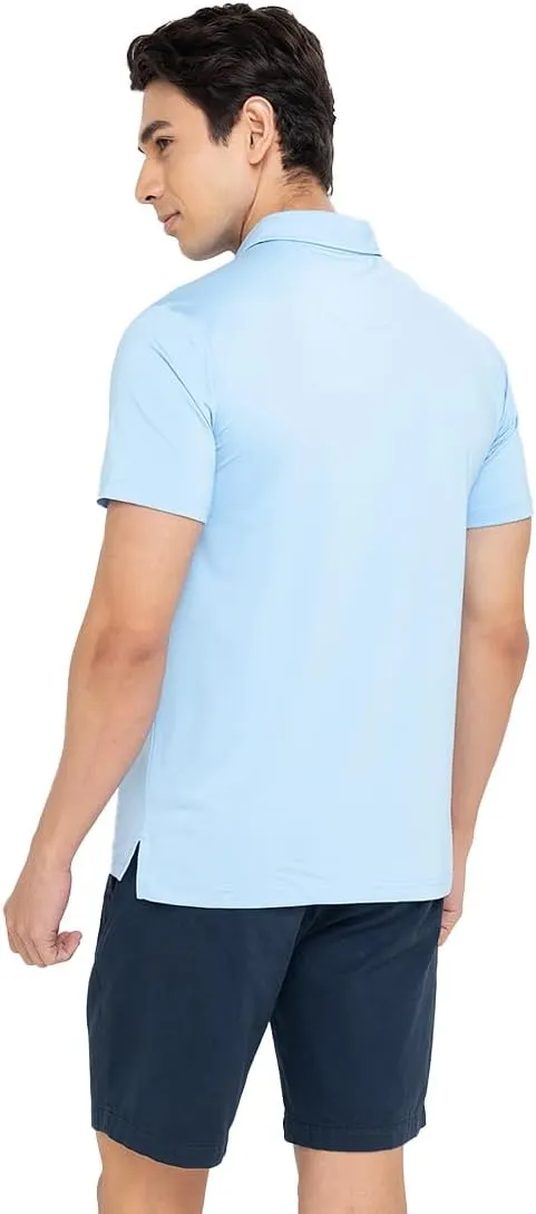 Mens Golf Polo Shirt Lightweight & Quick Dry UPF 50  Flat-Knit Collar Polo Shirts for Men (S, M, L, XL, XXL)- Dry Fit