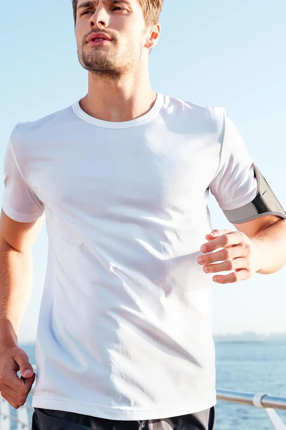 Men's Modern Fitted T-Shirt - Ultra Soft Premium Essential Short Sleeve Crewneck Blank Performance Tee