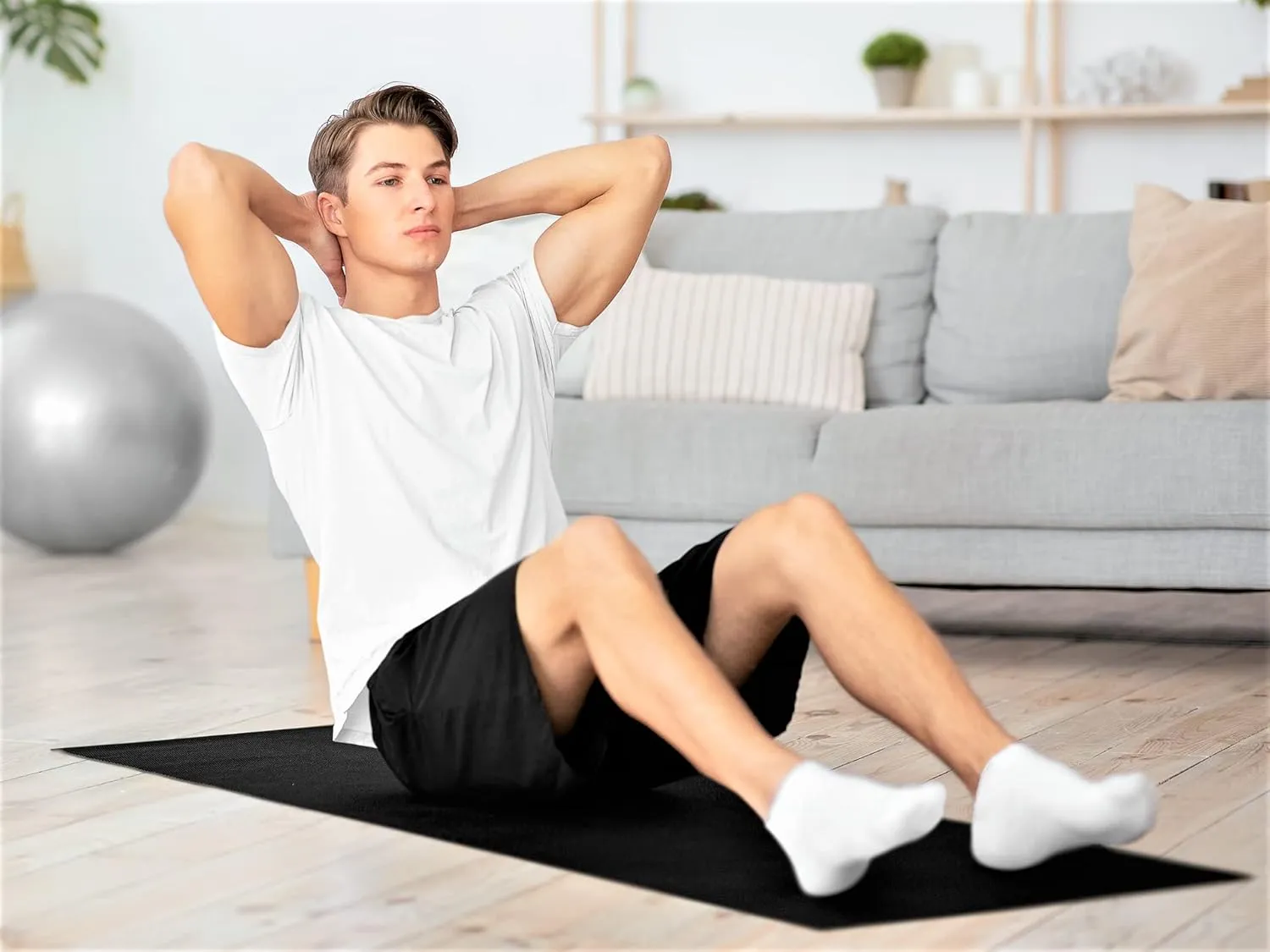 Men's T-Shirt - Modern Fitted Essential Blanks Soft Stylish Crewneck Short Sleeve Tees for Guys