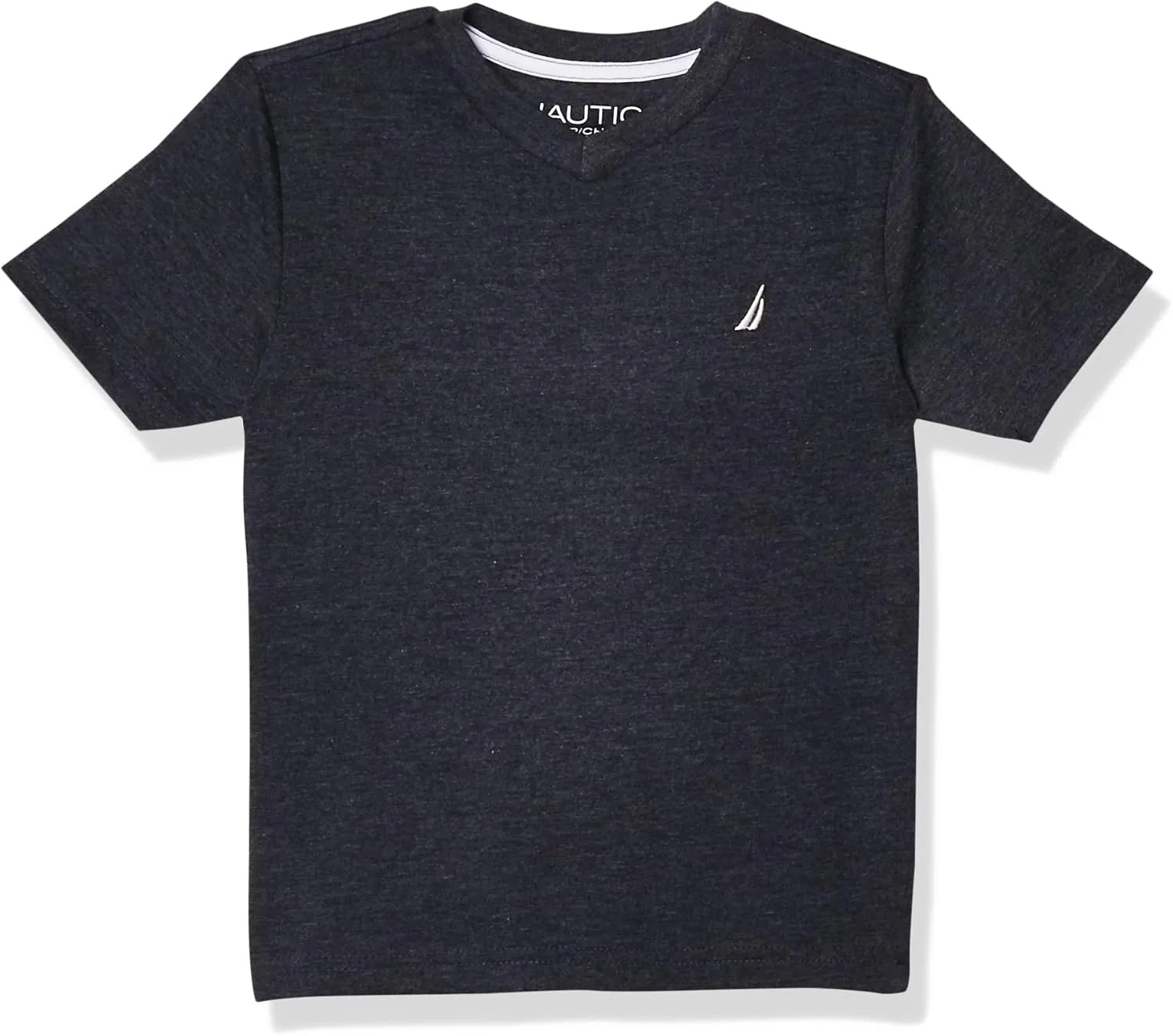 Nautica Boys' Short Sleeve Solid V-Neck T-Shirt, Soft, Comfortable, Relaxed Fit