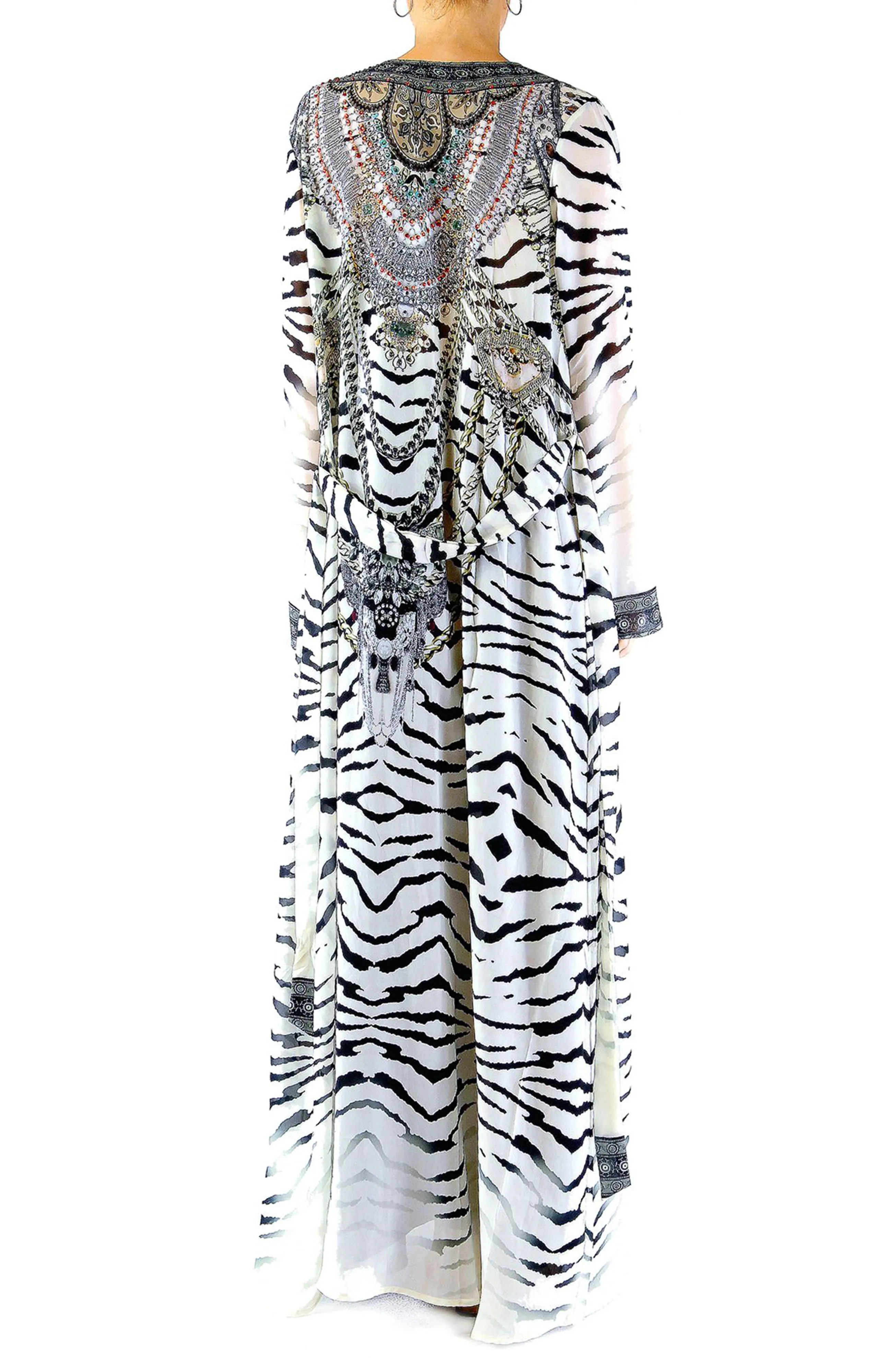 Printed Coverup In Black and White