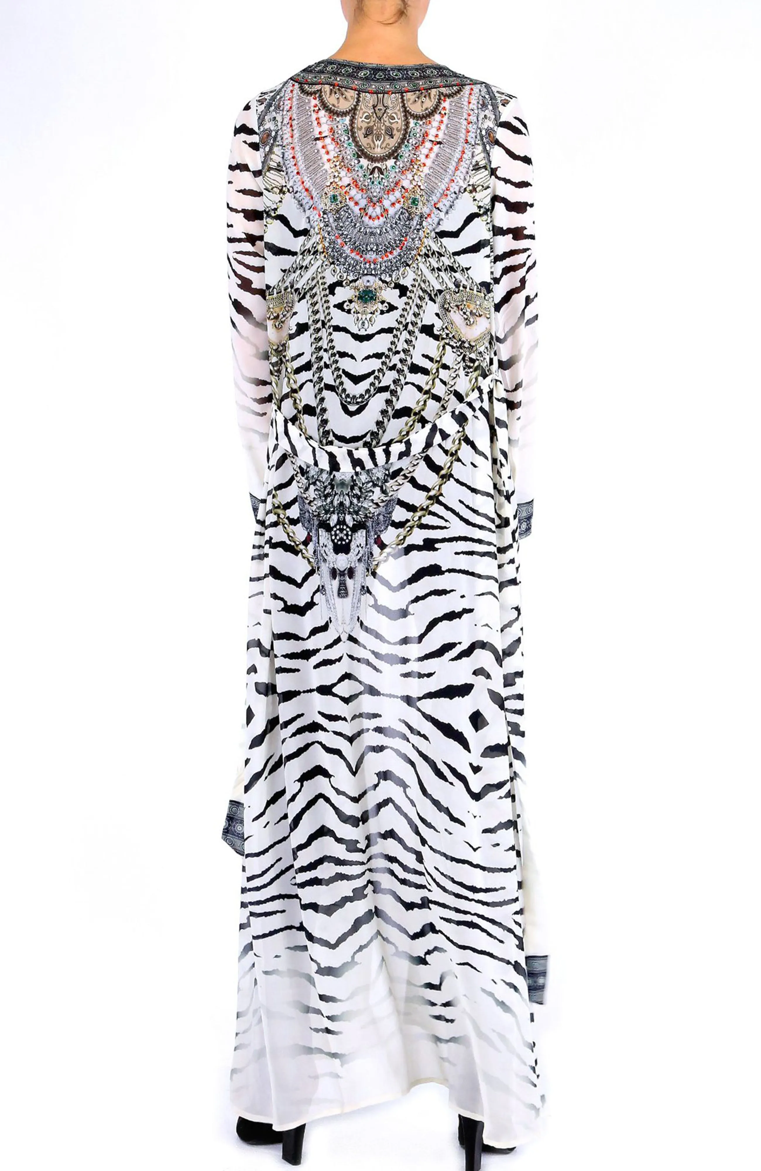 Printed Coverup In Black and White