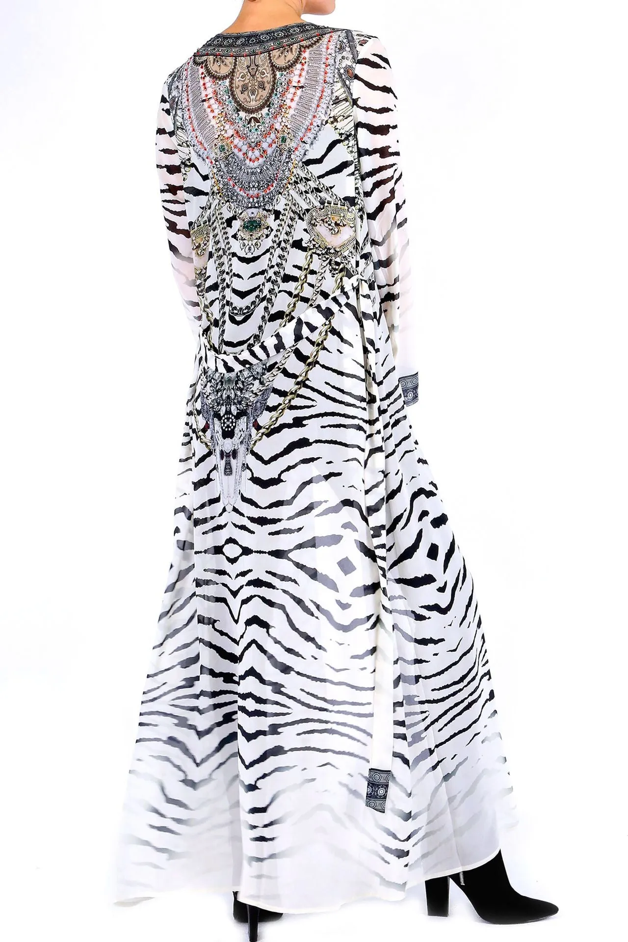 Printed Coverup In Black and White
