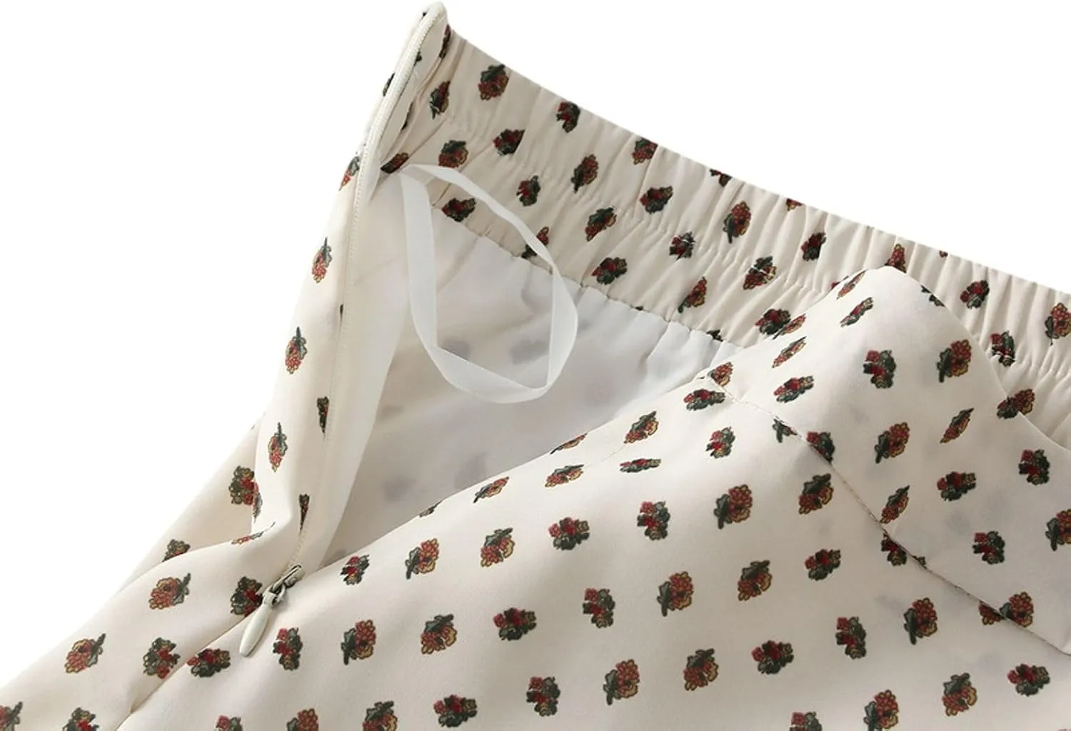 Ruffle Chiffon Midi Skirt with Floral Print Lightweight Flowing Skirts for Women Elegant Skirt for Casual and Dressy