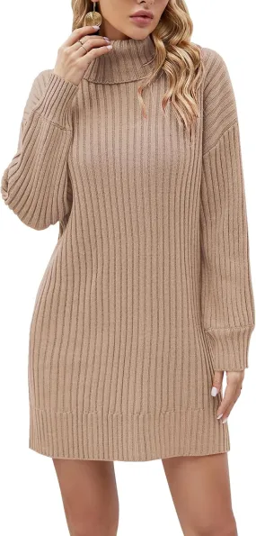 SANGTREE Women's Turtleneck Basic Great Stretchy Slim Fit Sweater