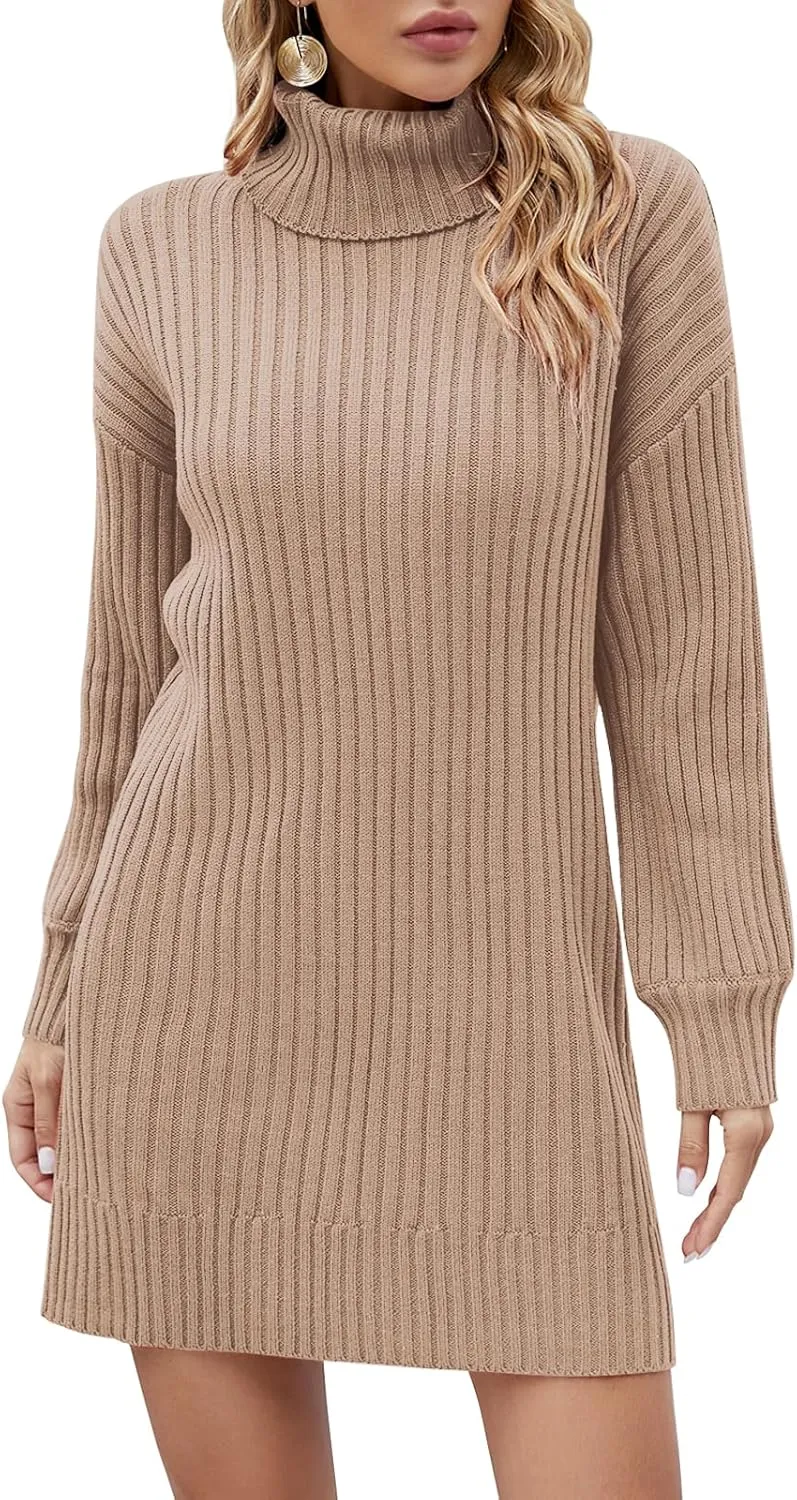 SANGTREE Women's Turtleneck Basic Great Stretchy Slim Fit Sweater