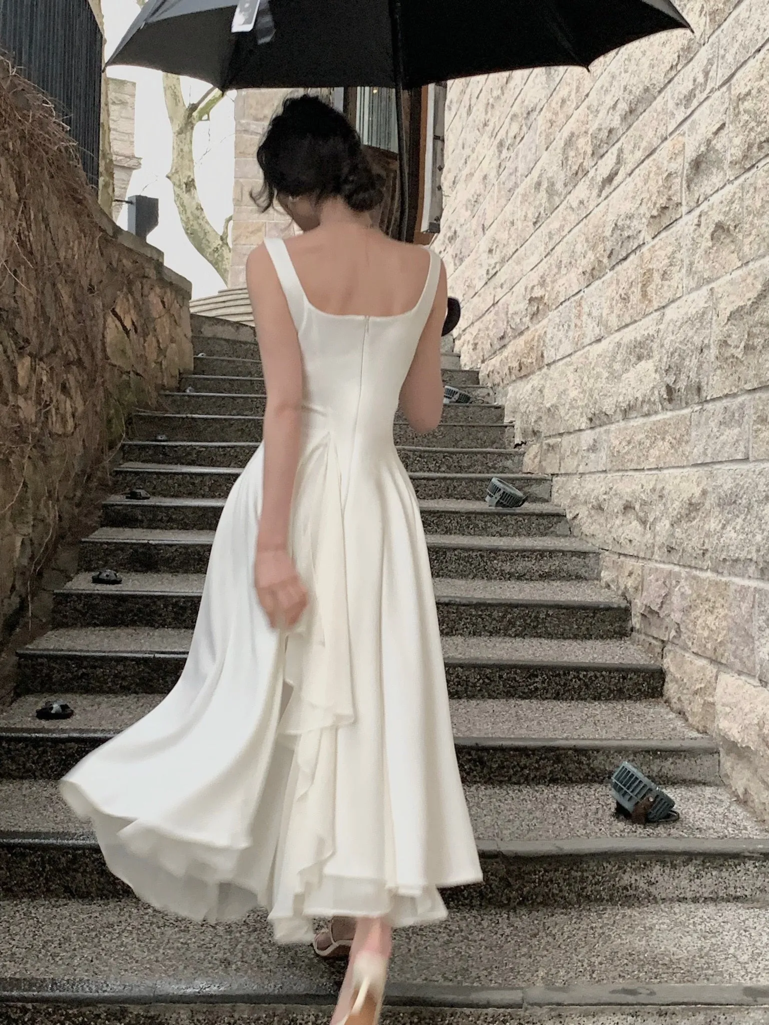 sealbeer French Elegant Ruffles White Midi Dresses  Summer New Evening Party Women Clothes Fashion Sundress Birthday Ladies Dresses
