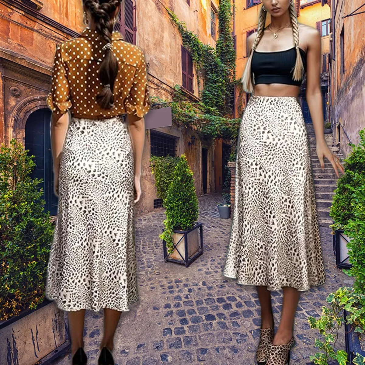 Trendy Fluttabyes Thai Style Maxi Skirt High Waist Hidden Zip Ruffling Swing Office Skirts