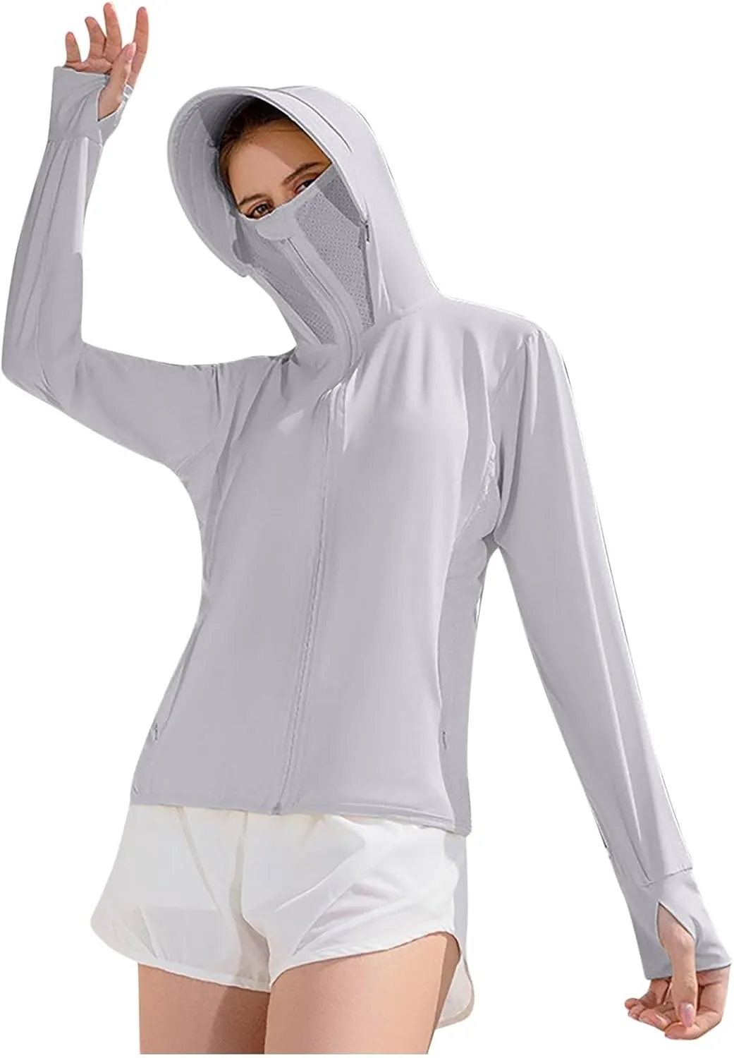 UPF 50  Sun Jacket For Men Hoodie Pocket Full Zip UV Protection Spf Cooling Lightweight Summer Athletic Track Jacket
