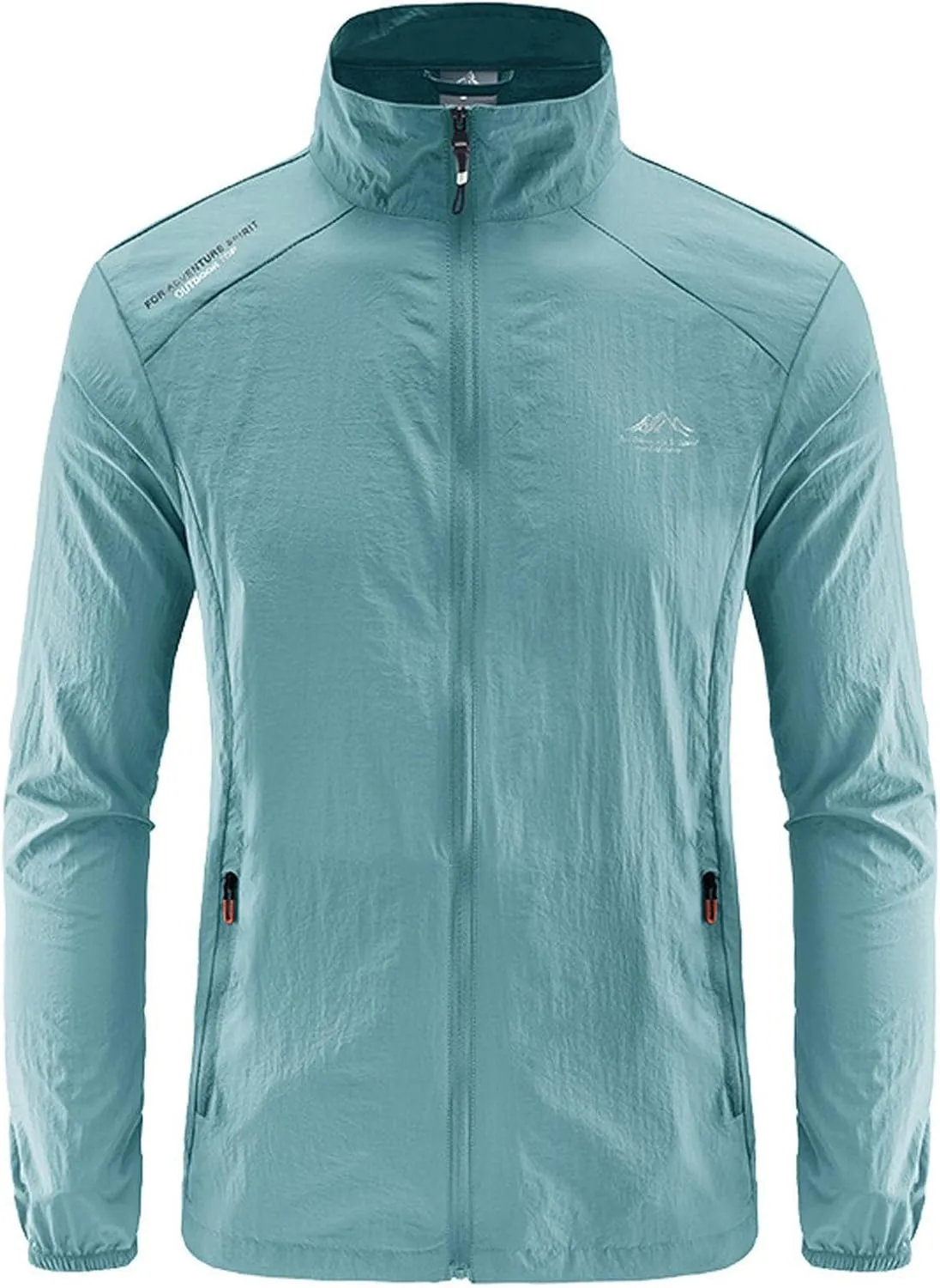 UPF 50  Sun Jacket For Mens Clothes Zip UV Protection SPF Cooling Lightweight Summer Athletic Track Fishing Outwear